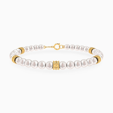 Circle Colored Stones Gold Plated Chain Bracelet - 97380218