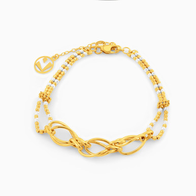 Beaded Chain Bracelet in 21K Gold - 22010650051 Beaded Chain Bracelet in 21K Gold - 22010650051