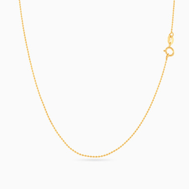 Beaded Chain Necklace in 18K Gold - 91804004