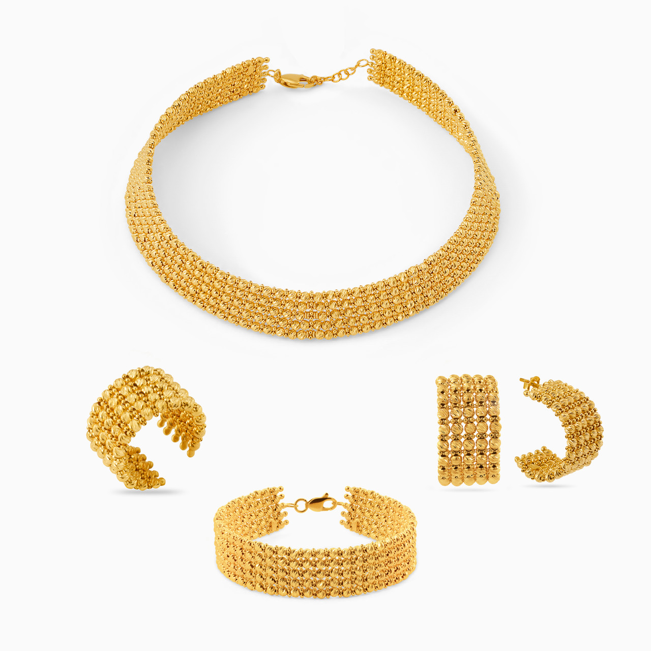 21K Gold Jewelry Set -4 Pieces