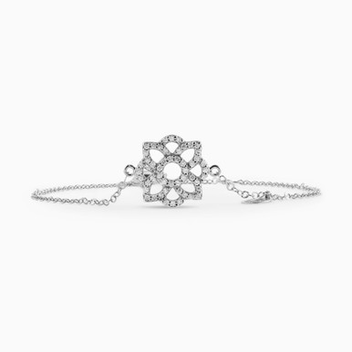 Flower Diamond Chain Bracelet in 18K Gold - 7503