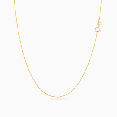 Beaded Chain Necklace in 18K Gold - 91800094