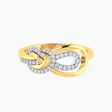 Knot Diamond Ring in 18K Gold - LRG50064