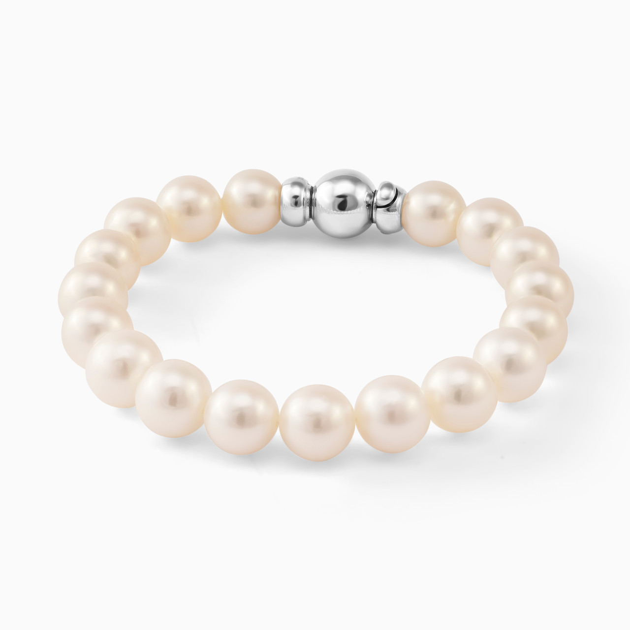 18K Gold Pearls Chain Bracelet