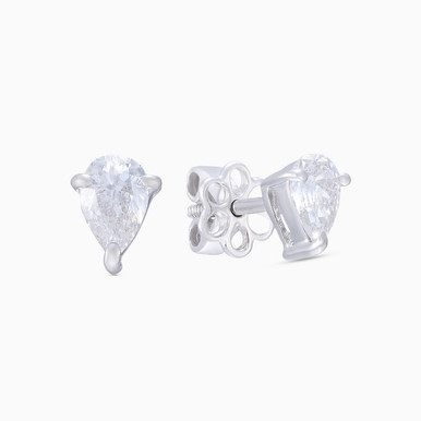 Kids Pear Diamond Stud Earrings in 18K Gold - LEA00034