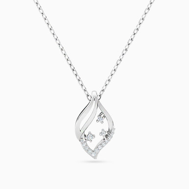 Wave Diamond Necklace in 18K Gold - EPC00008