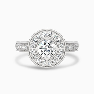 0.91 CT Brilliant Lab Grown Diamond Statement Ring in 18K Gold - AJR35519