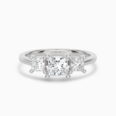 1.11 CT Square Lab Grown Diamond Statement Ring in 18K Gold - AJR35528