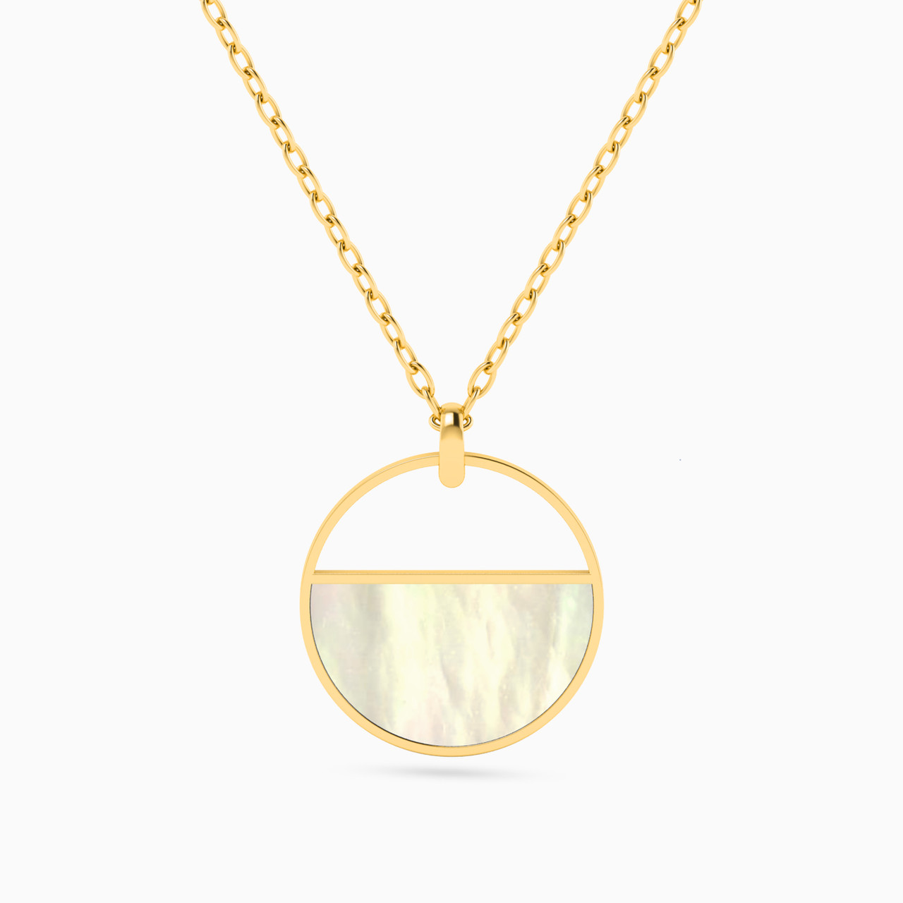 18K Gold Pearls Pendant Necklace