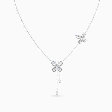 Butterfly Diamond Necklace in 18K Gold - NT401701W18DI1