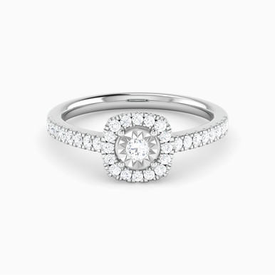 Circle Diamond Ring in 18K Gold - RN126817W18DI1