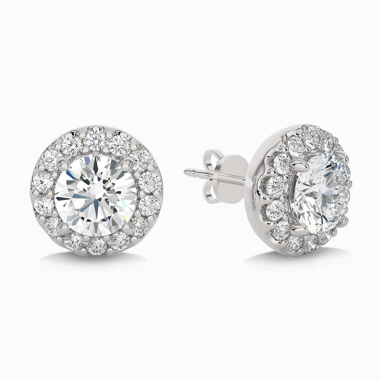 Brilliant Lab Grown Diamond Stud Earrings in 18K Gold