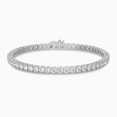 5.01 CT Brilliant Lab Grown Diamond Tennis Bracelet in 18K Gold - AJB01654