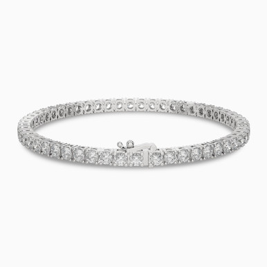 5.01 CT Brilliant Lab Grown Diamond Tennis Bracelet in 18K Gold - AJB01654