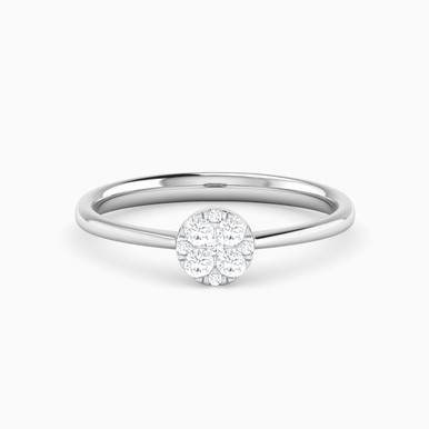 Circle Diamond Ring in 18K Gold - RN400210W18DI1