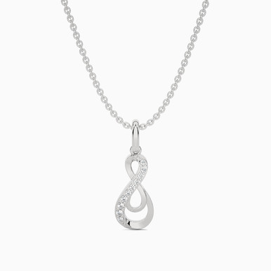 infinity Diamond Pendant in 18K Gold - SAP03928