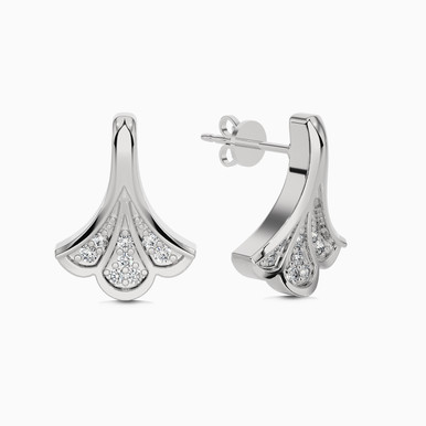 Petal Diamond Stud Earrings in 18K Gold - SAE03401