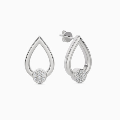 Pear Diamond Stud Earrings in 18K Gold - SAE04784 Pear Diamond Stud Earrings in 18K Gold - SAE04784