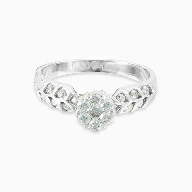 Flower Diamond Ring in 18K Gold - LRG00030