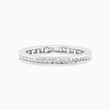 Slim Channel Set Diamond Eternity Ring in 18K Gold