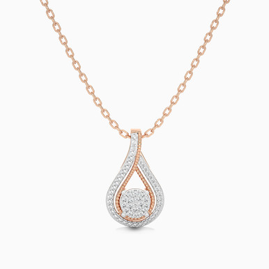 Pear Diamond Pendant in 18K Gold - AMP00023