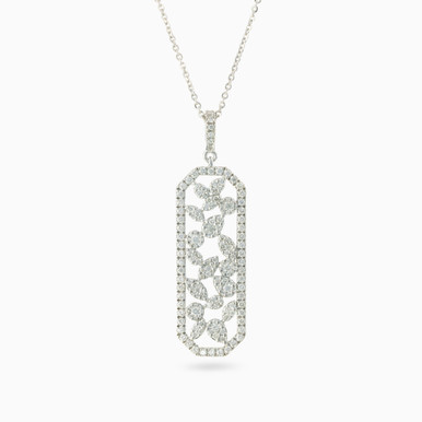 Capsule Diamond Necklace in 18K Gold - LNE00170