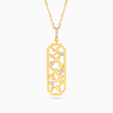 Capsule Diamond Necklace in 18K Gold - LNE50051