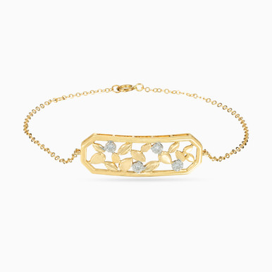 Cutwork Diamond Chain Bracelet in 18K Gold - LBR50051