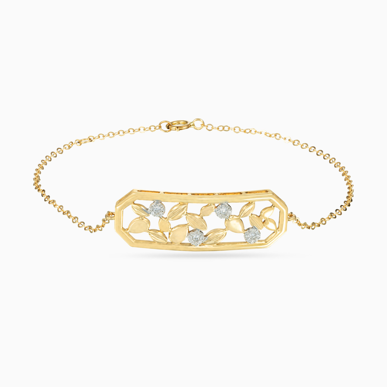 18K Gold Diamond Chain Bracelet