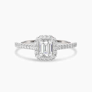 0.58 CT Baguette Lab Grown Diamond Statement Ring in 18K Gold - AJR35525