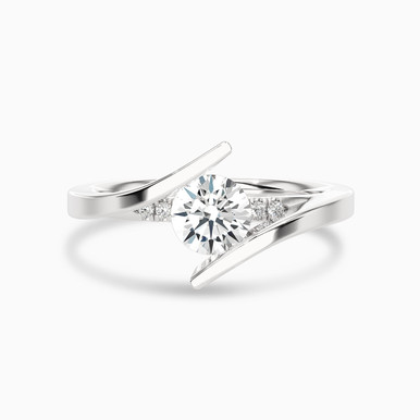 0.64 CT Brilliant Lab Grown Diamond Statement Ring in 18K Gold - AJR35541