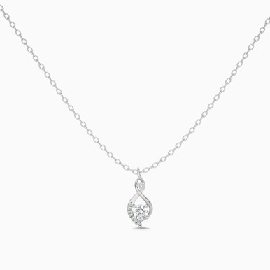 0.68 CT Brilliant Lab Grown Diamond Necklace in 18K Gold - AJN02630