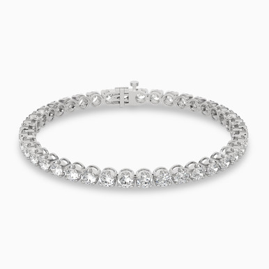 5.62 CT Brilliant Lab Grown Diamond Tennis Bracelet in 18K Gold - AJB02327