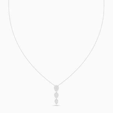 Pear Diamond Necklace in 18K Gold - NT400248W18DI1