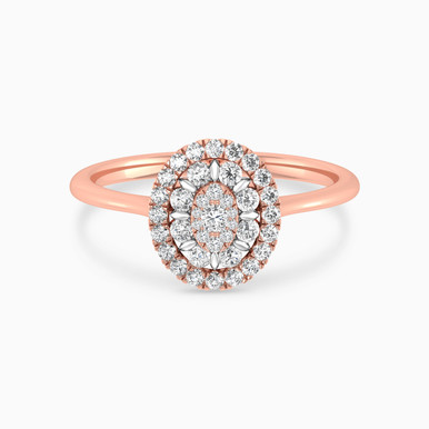 Oval Diamond Ring in 18K Gold - RG98692 Oval Diamond Ring in 18K Gold - RG98692