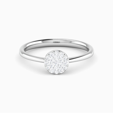 Circle Diamond Ring in 18K Gold - RN400587W18DI1