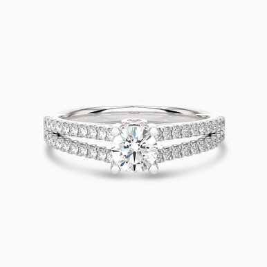 0.74 CT Brilliant Lab Grown Diamond Statement Ring in 18K Gold - AJR35539