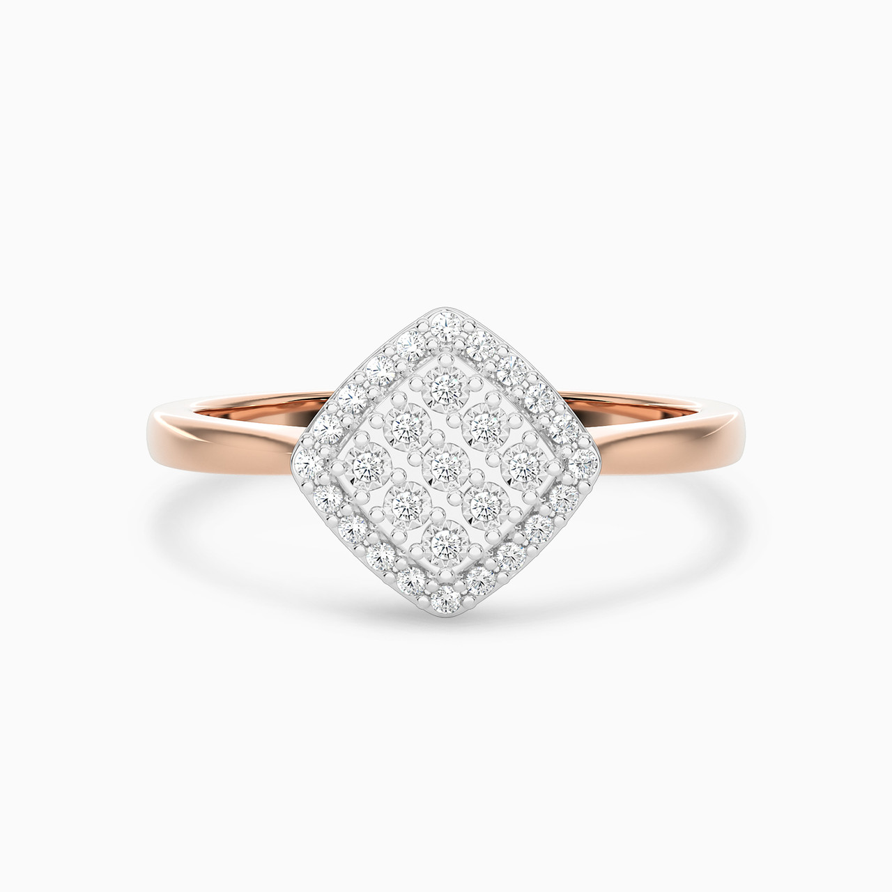 Cushion Shaped Diamond Statement Ring in 18K Gold 