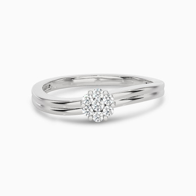 Circle Diamond Ring in 18K Gold - AJR12874-14