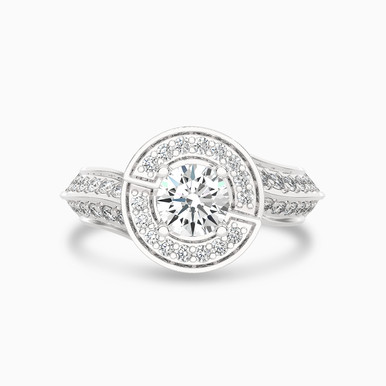 1.02 CT Brilliant Lab Grown Diamond Statement Ring in 18K Gold - AJR35531