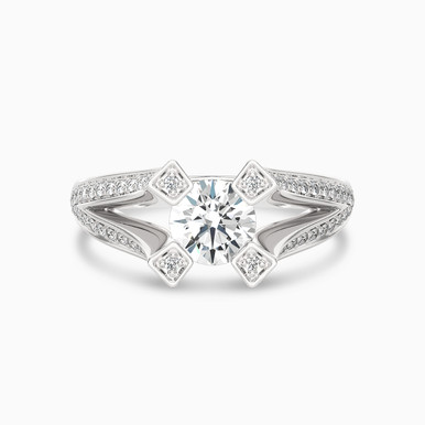 0.84 CT Brilliant Lab Grown Diamond Statement Ring in 18K Gold - AJR35517