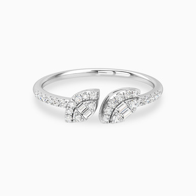 Marquise Diamond Open Ring in 18K Gold - KR609907 Marquise Diamond Open Ring in 18K Gold - KR609907