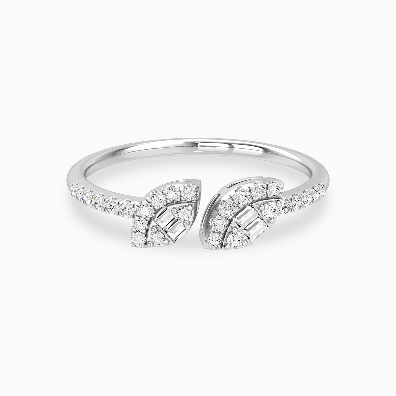 Marquise Shaped Diamond Two-headed Ring in 18K Gold