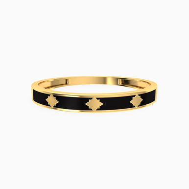 Abstract Shaped Enamel Coated Statement Ring in 18K Gold - 21048110754