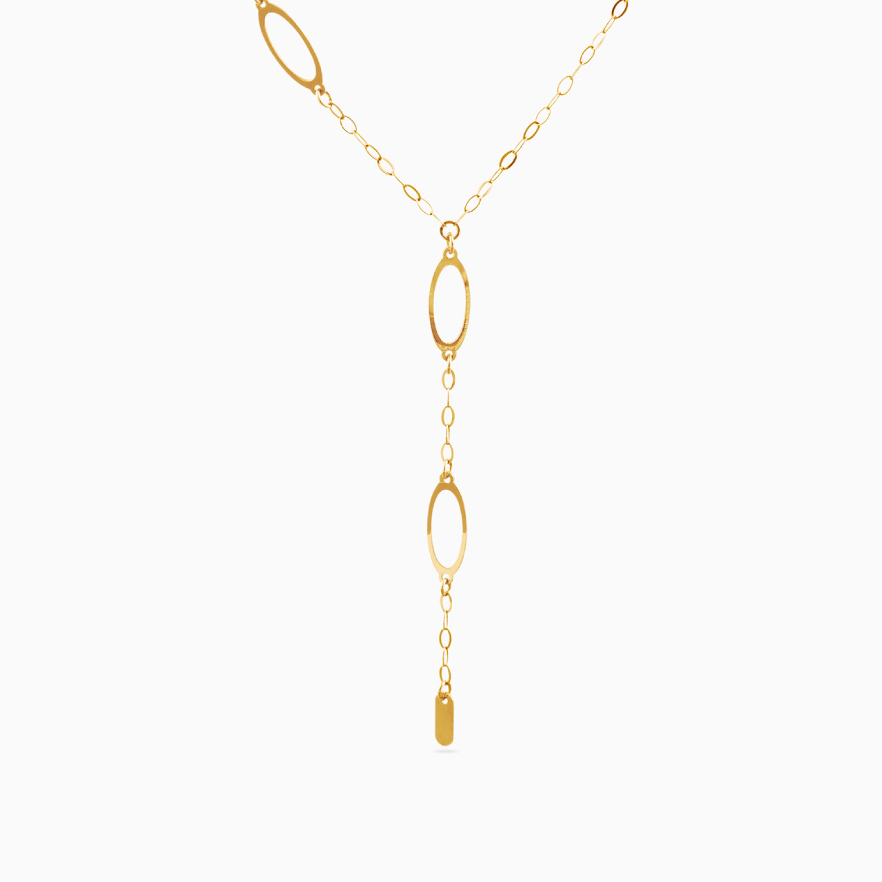 18K Gold Drop Pendant Necklace