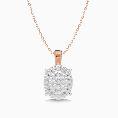 Oval Diamond Pendant in 18K Gold - SAP04708 Oval Diamond Pendant in 18K Gold - SAP04708