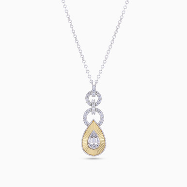 Pear Cubic Zirconia Necklace in 18K Gold - 21005790004