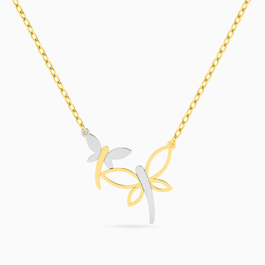 Butterfly Necklace In 18K Gold - 21046140816