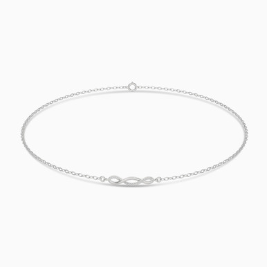 Wave Diamond Chain Bracelet in 18K Gold - SAB04374