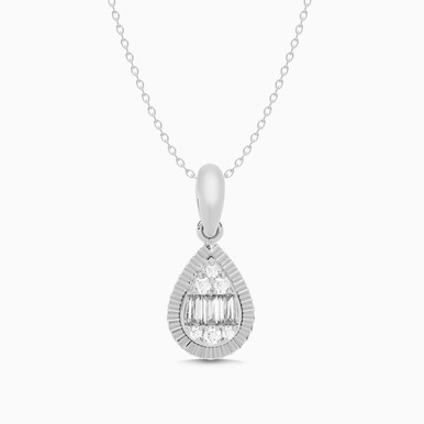 Pear Diamond Pendant in 18K Gold - ASP05260